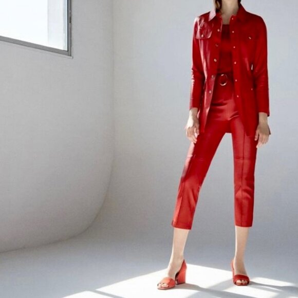 Uterqüe suede open toe block heels with leather lining and soles. Women's size 8 - Picture 10 of 13